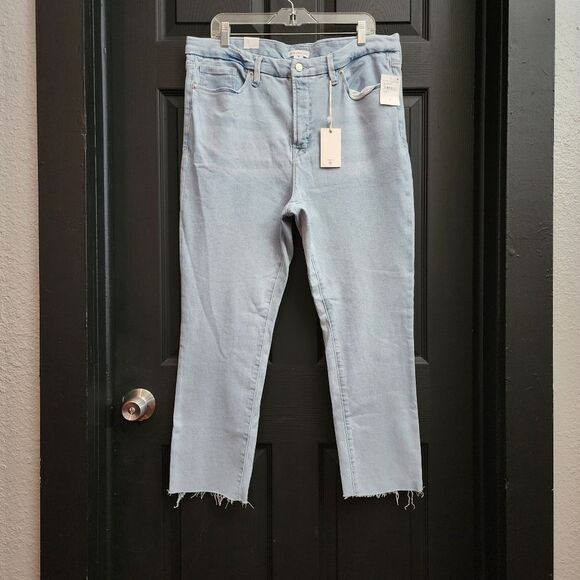 Good American 'Good Legs' Cigarette Raw Hem Jeans - Indigo145 - Picture 4 of 16
